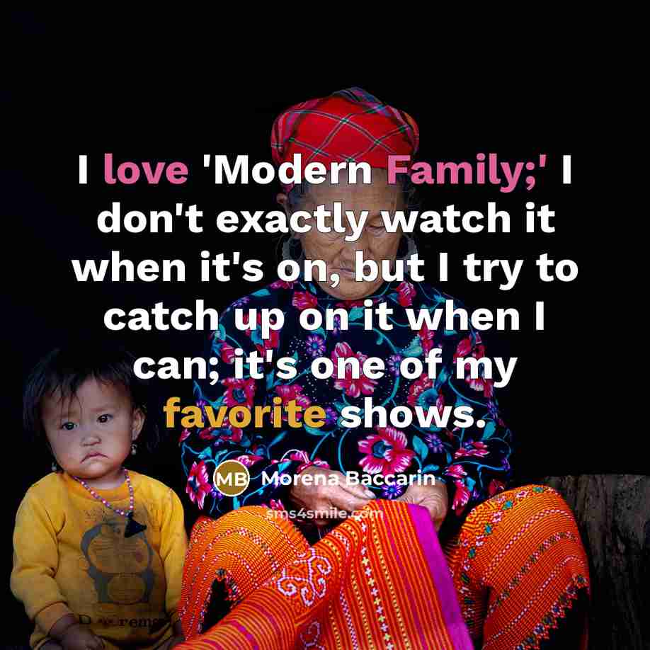“I love 'Modern Family;' I don't exactly watch it when…” quote by Morena Baccarin