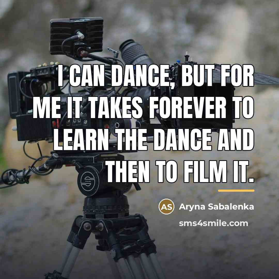 “I can dance, but for me it takes forever to…” quote by Aryna Sabalenka