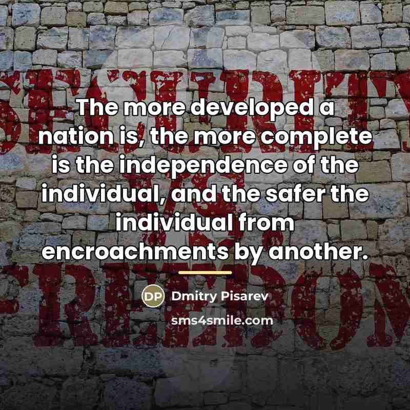 “The more developed a nation is, the more complete is…” quote by Dmitry Pisarev