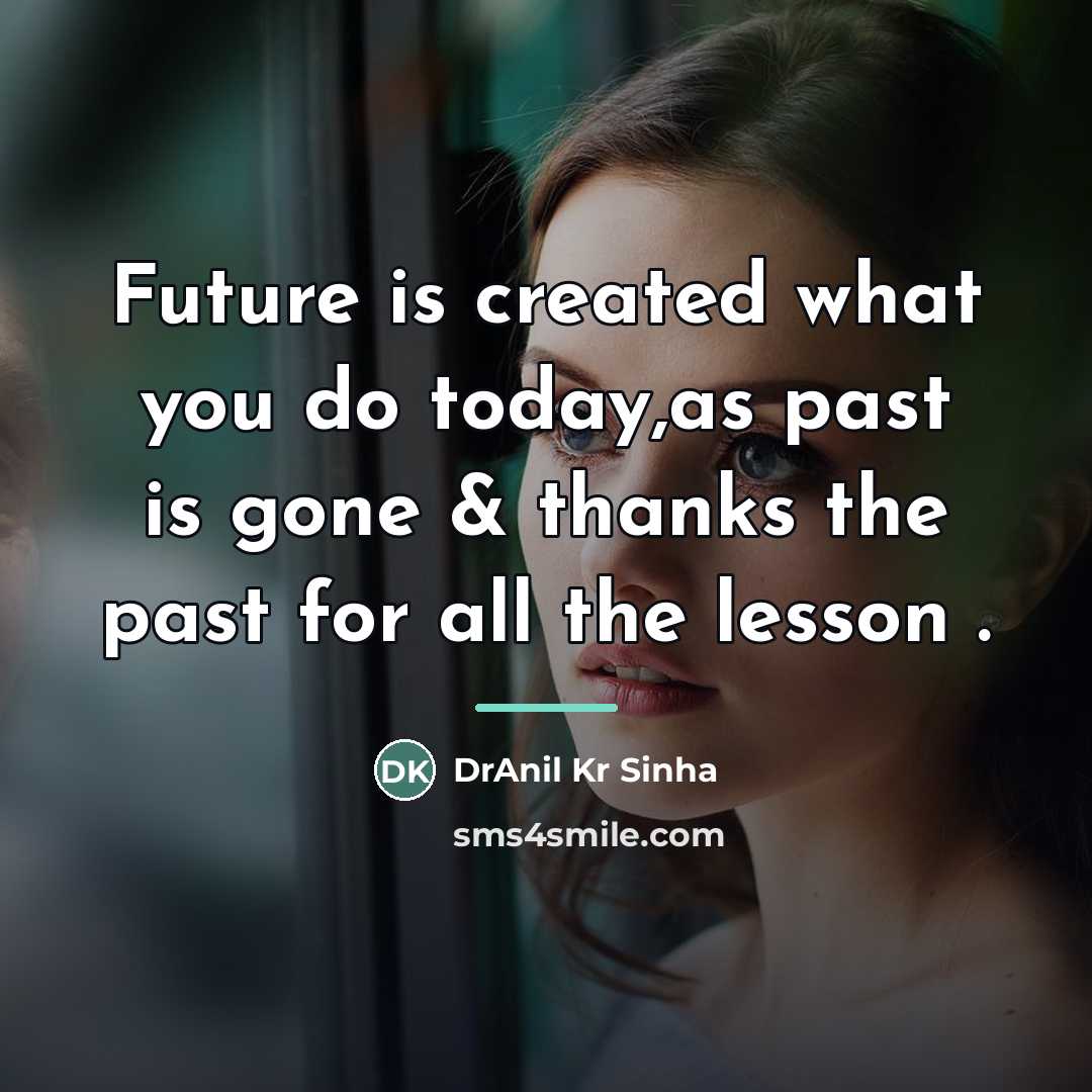 “Future is created what you do today,as past is gone…” quote by DrAnil Kr Sinha