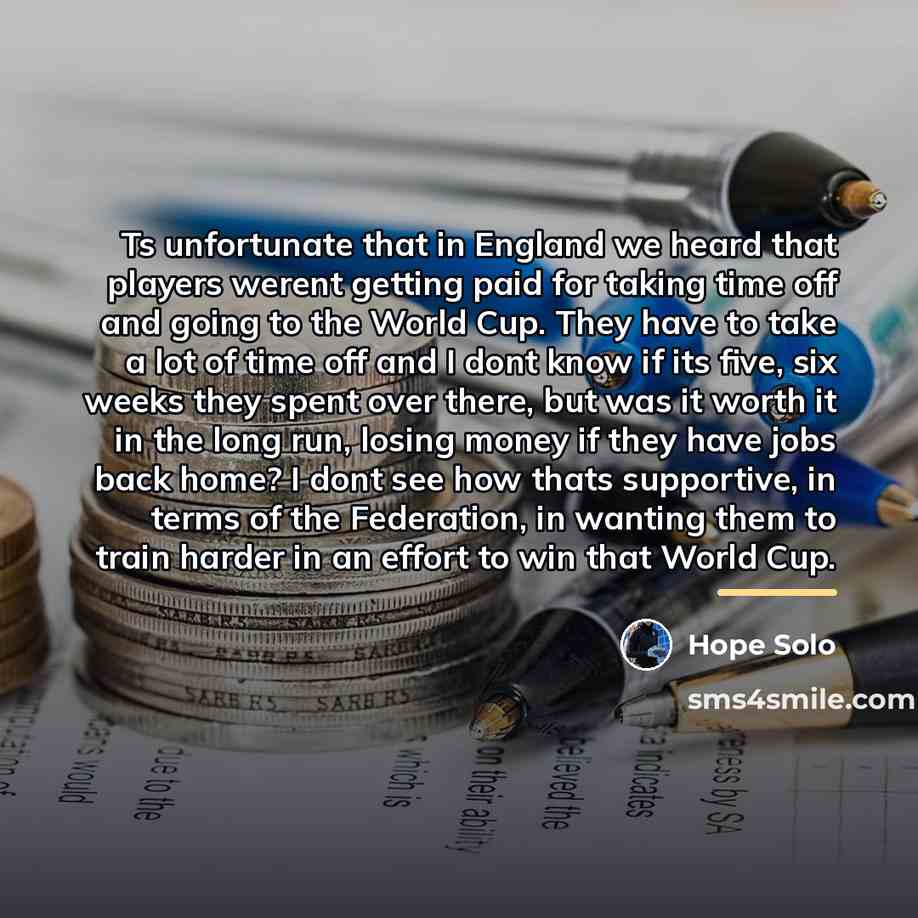 “Ts unfortunate that in England we heard that players werent…” quote by Hope Solo