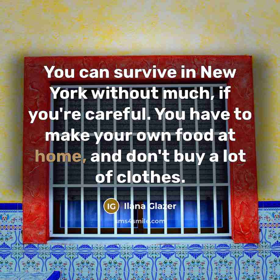 “You can survive in New York without much, if you're…” quote by Ilana Glazer