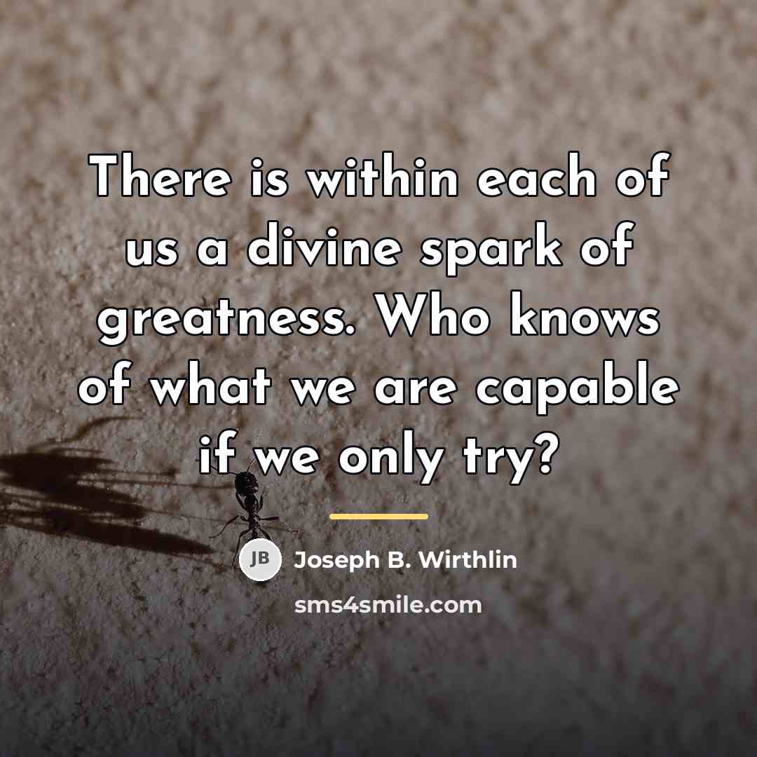 “There is within each of us a divine spark of…” quote by Joseph B. Wirthlin