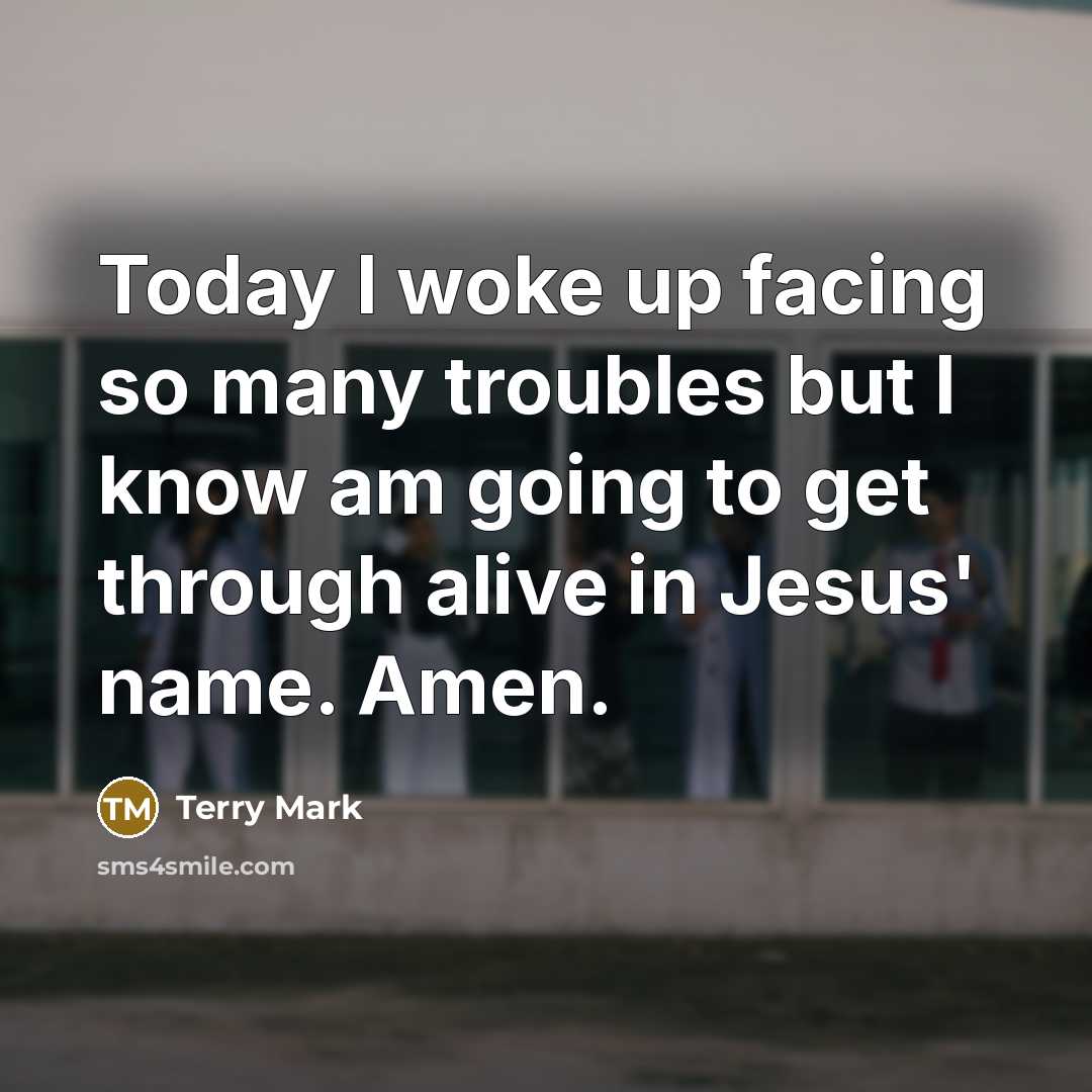 “Today I woke up facing so many troubles but I…” quote by Terry Mark