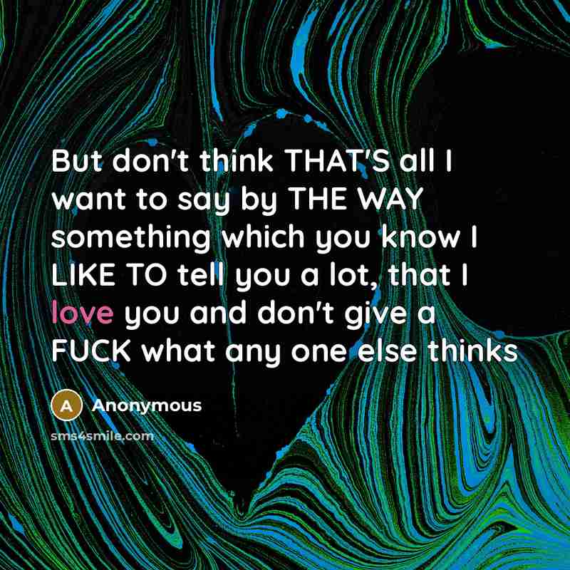 “But don't think THAT'S all I want to say by…” quote by Anonymous