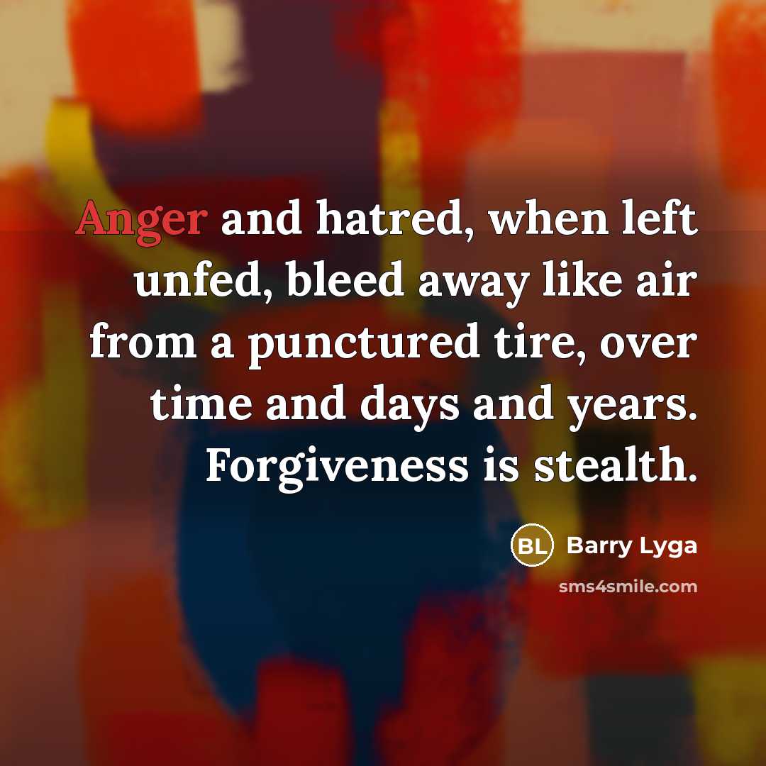 “Anger and hatred, when left unfed, bleed away like air…” quote by Barry Lyga