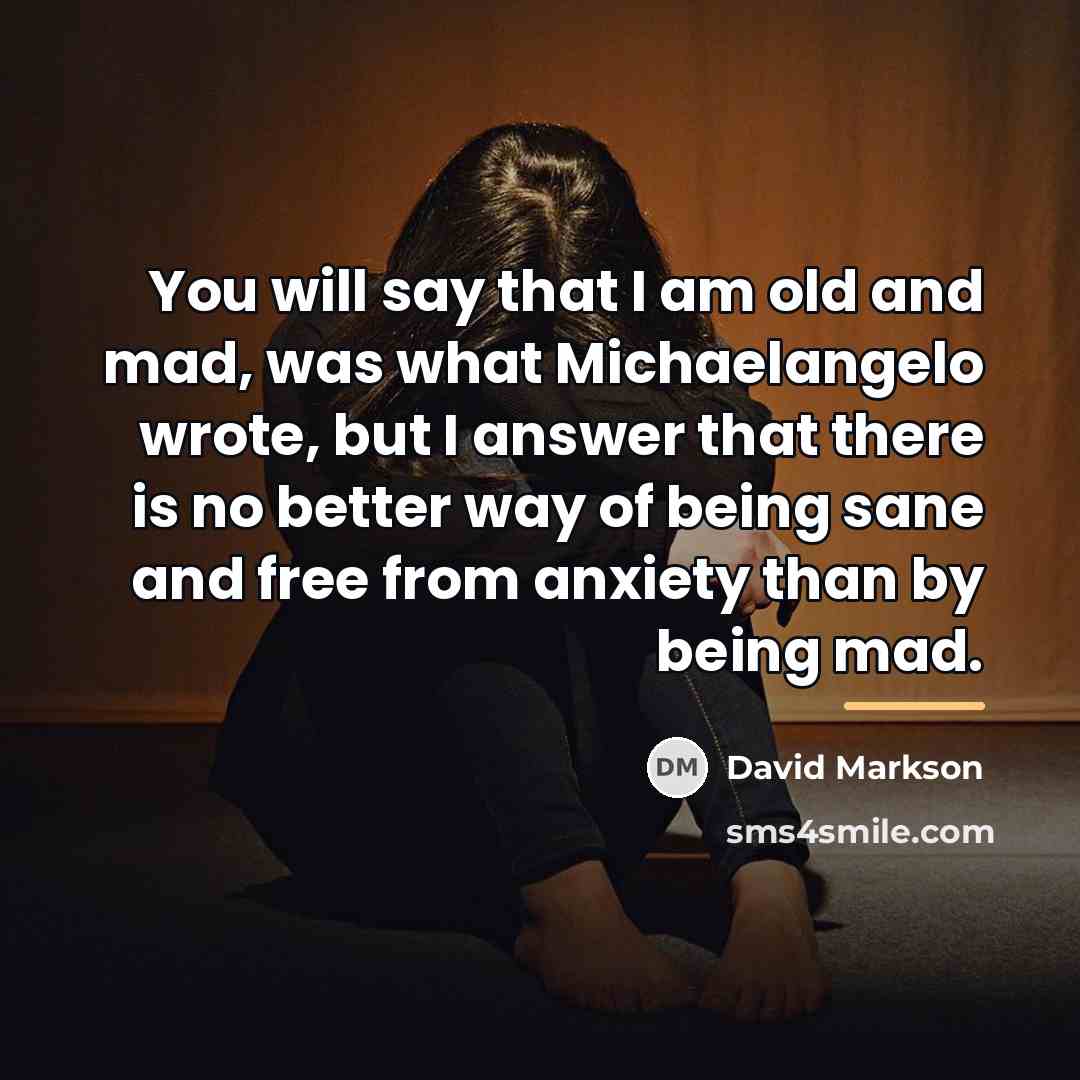“You will say that I am old and mad, was…” quote by David Markson