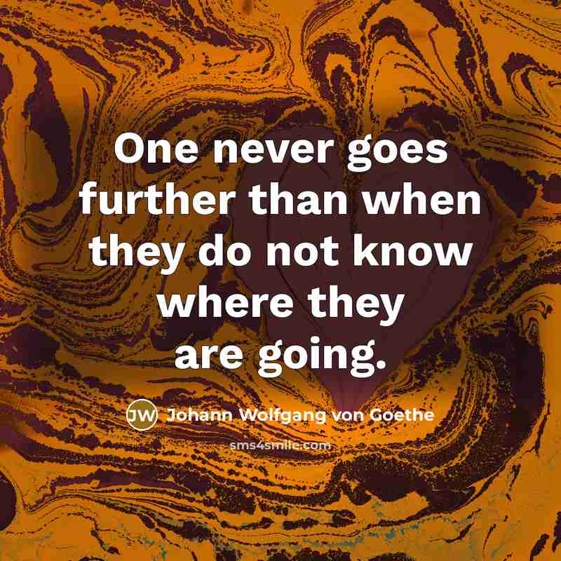 “One never goes further than when they do not know…” quote by Johann Wolfgang von Goethe
