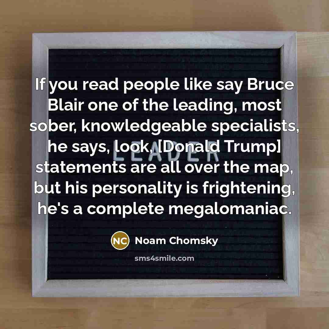 “If you read people like say Bruce Blair one of…” quote by Noam Chomsky