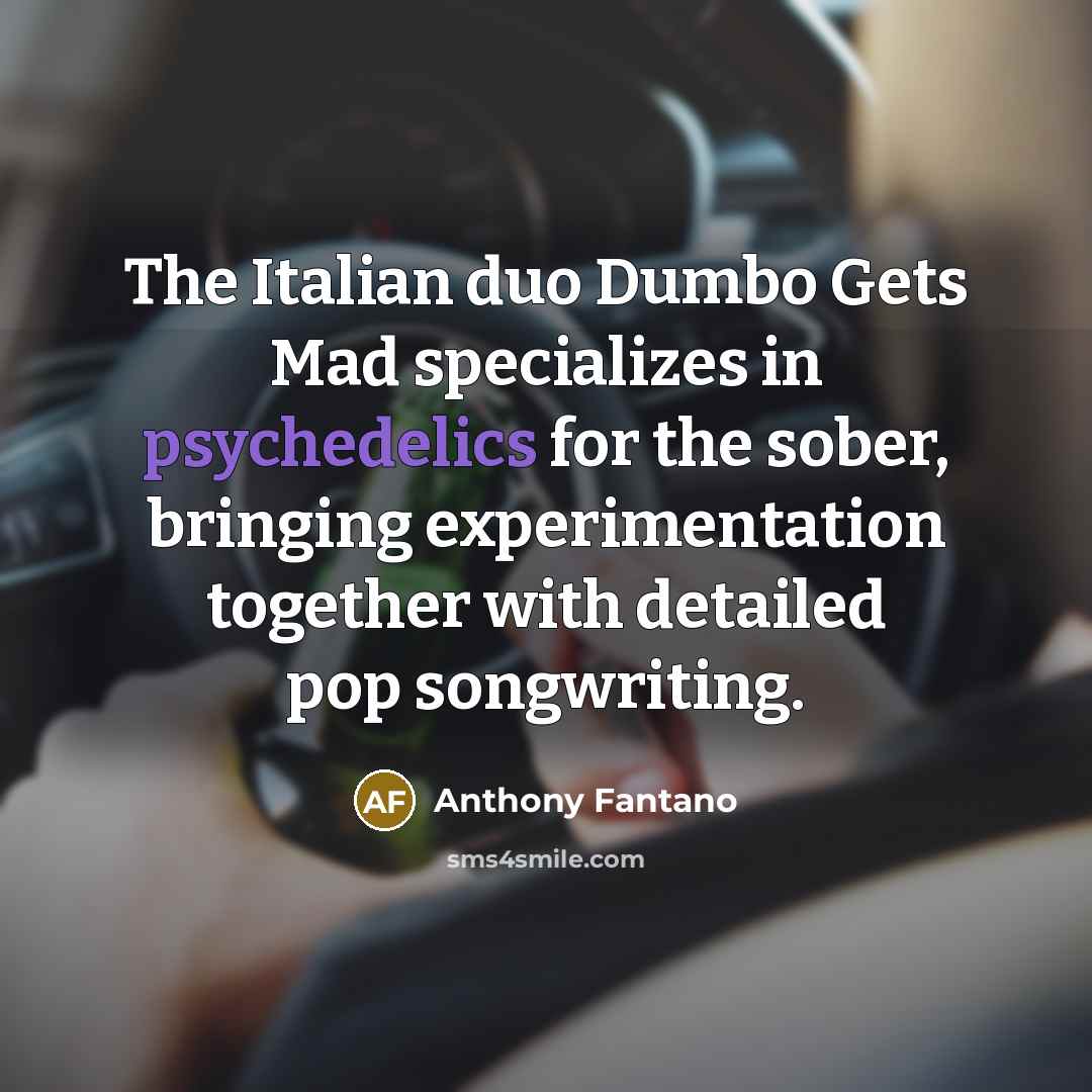 “The Italian duo Dumbo Gets Mad specializes in psychedelics for…” quote by Anthony Fantano
