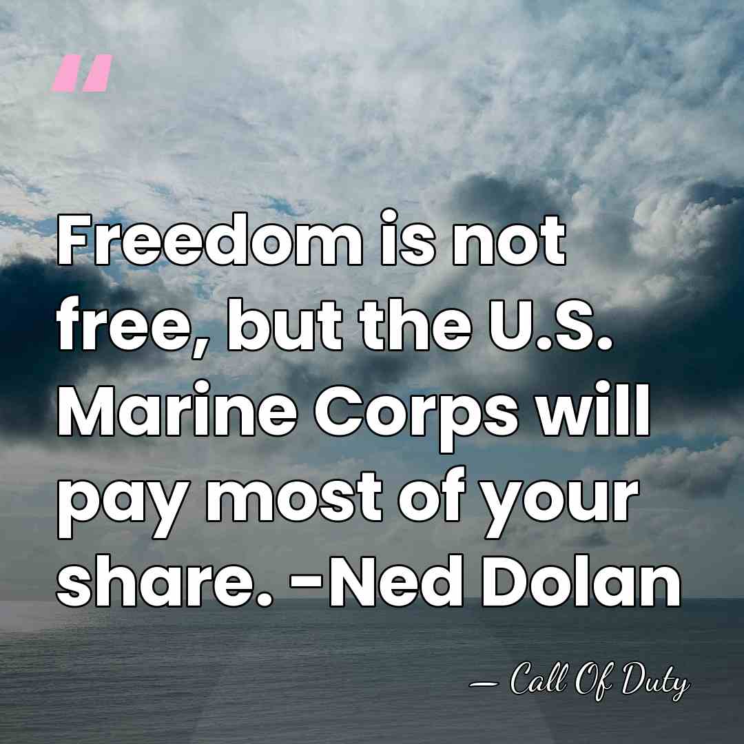 Freedom is not free, but the U.S. Marine Corps will pay most&hellip; - Call Of Duty