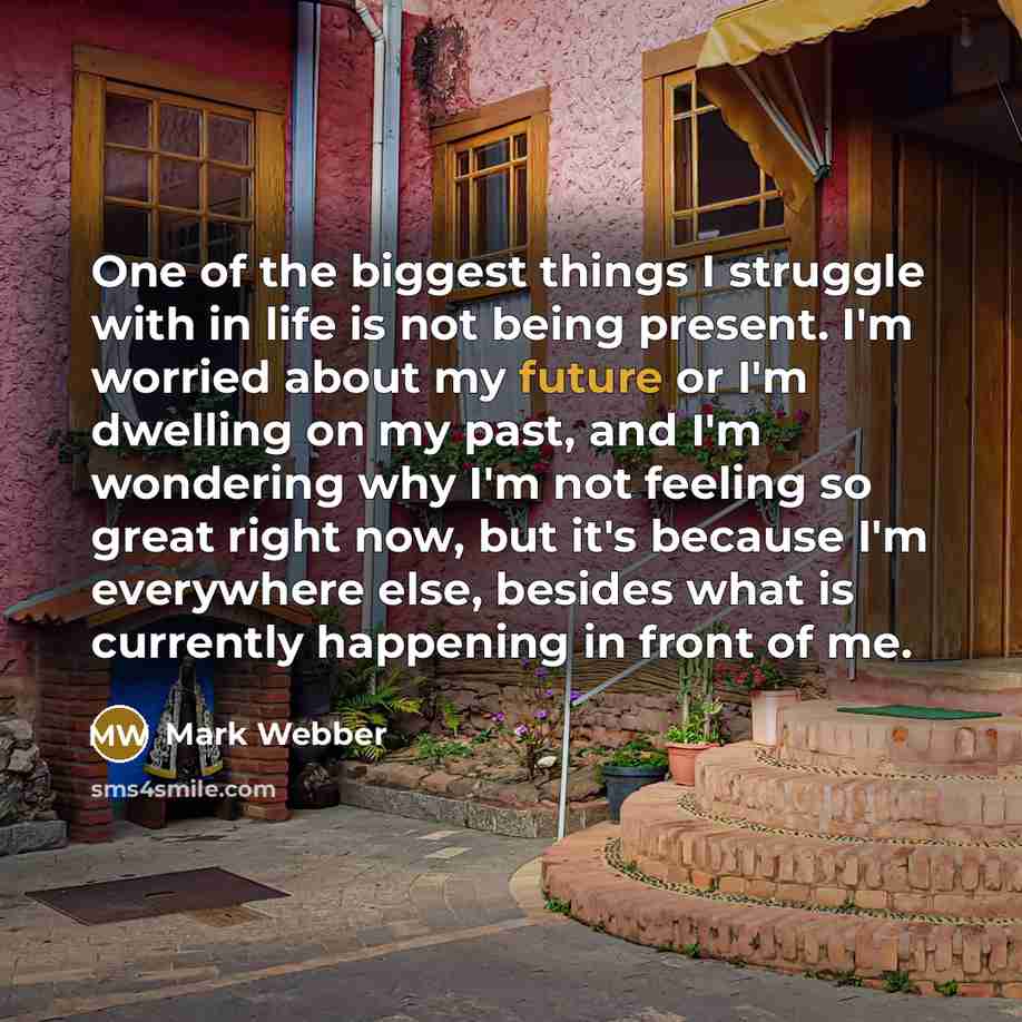 “One of the biggest things I struggle with in life…” quote by Mark Webber