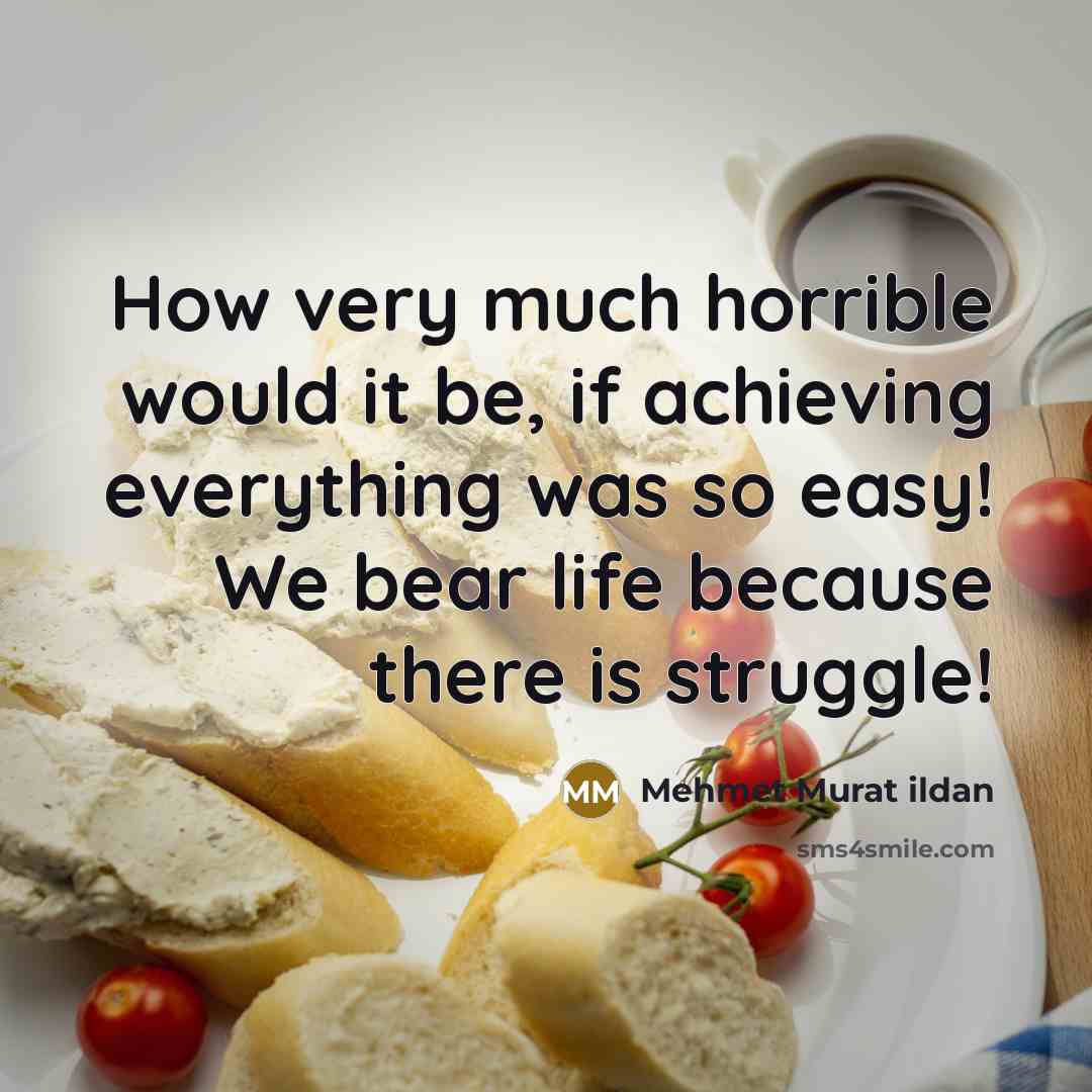 “How very much horrible would it be, if achieving everything…” quote by Mehmet Murat Ildan