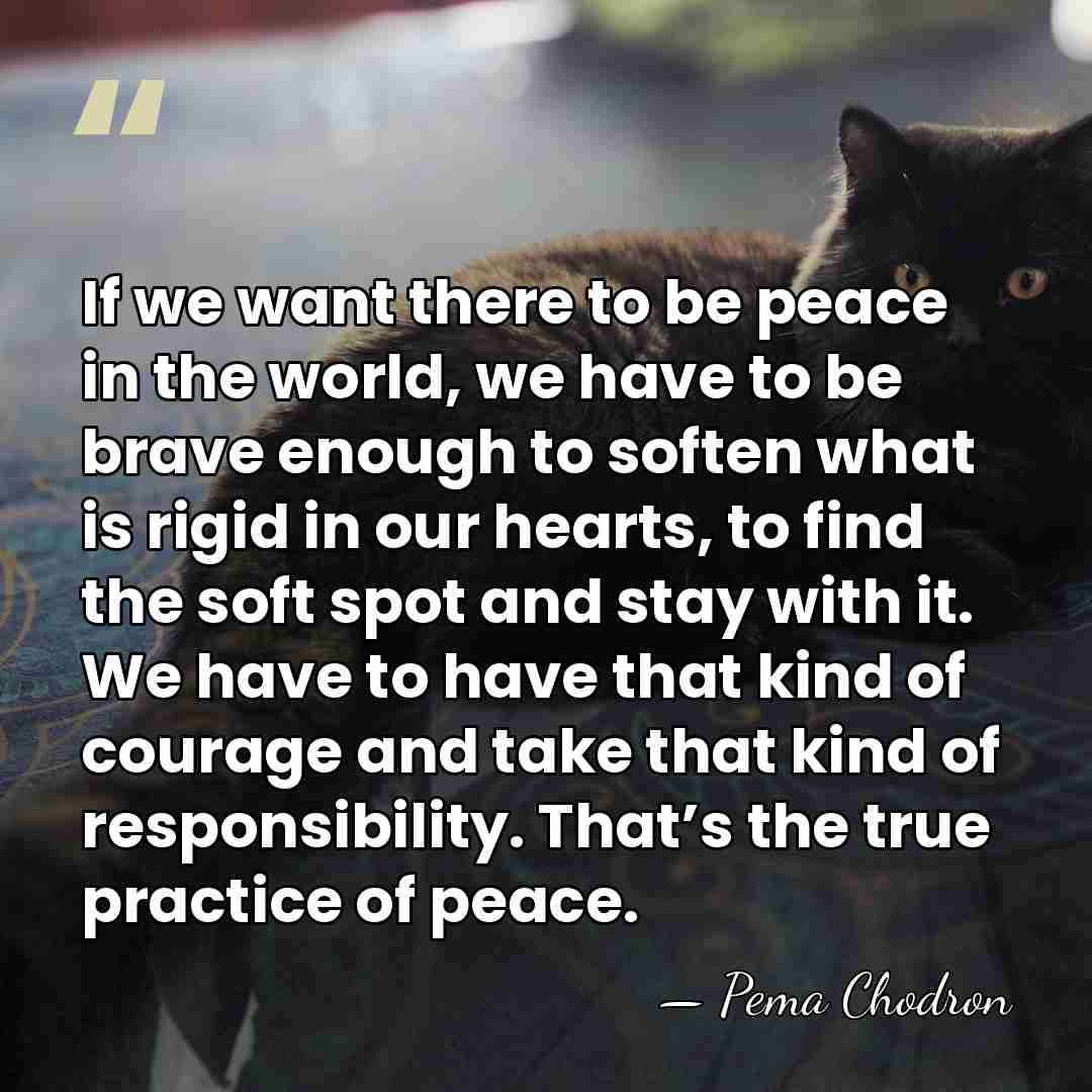 If we want there to be peace in the world, we have&hellip; - Pema Chodron