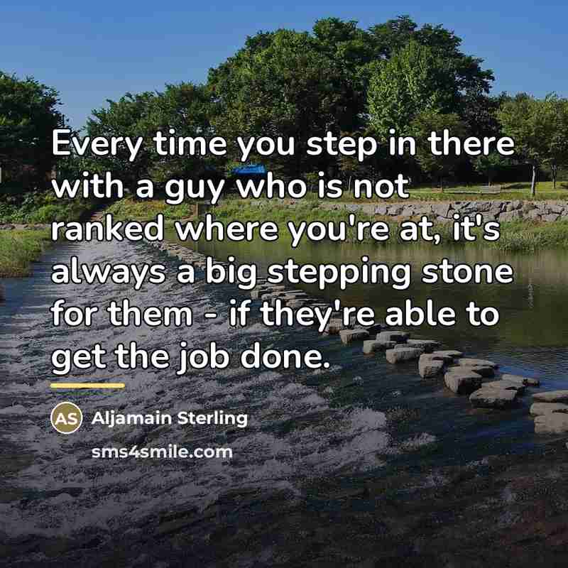 “Every time you step in there with a guy who…” quote by Aljamain Sterling