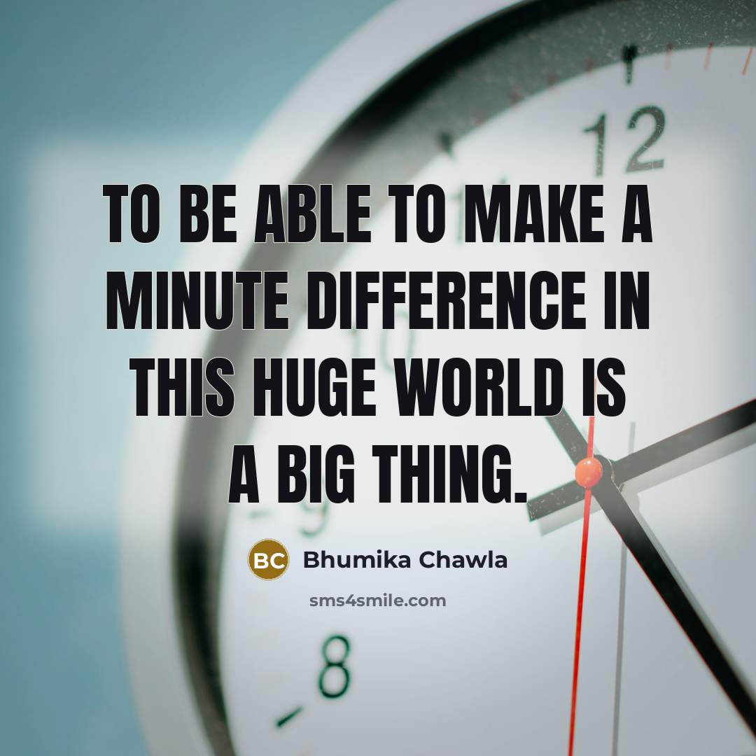 “To be able to make a minute difference in this…” quote by Bhumika Chawla