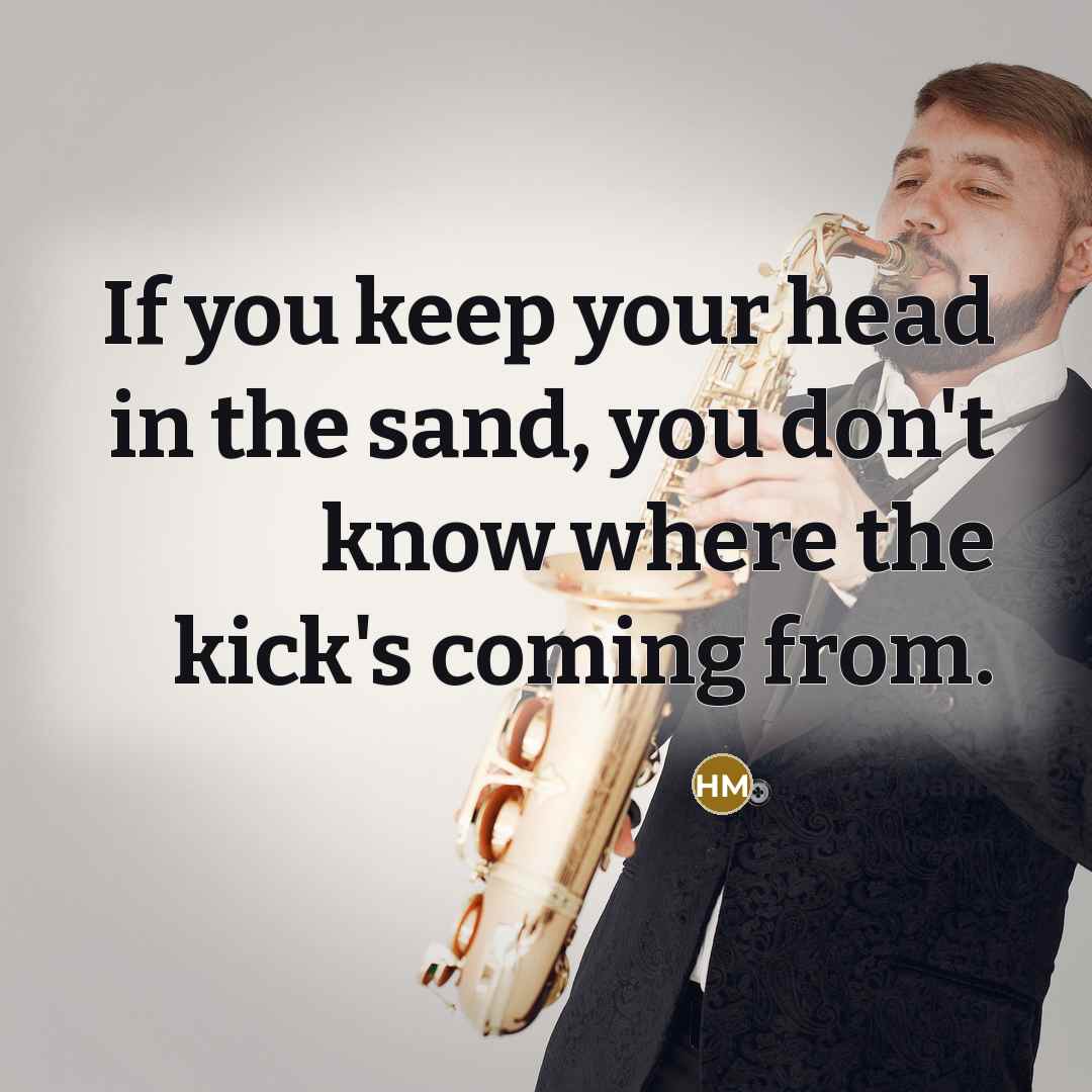 “If you keep your head in the sand, you don't…” quote by Herbie Mann
