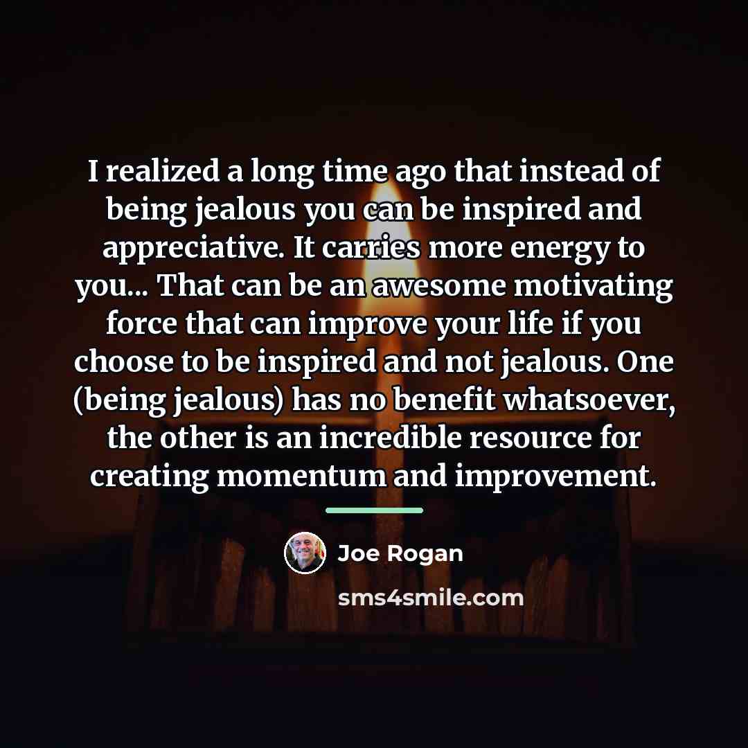 “I realized a long time ago that instead of being…” quote by Joe Rogan