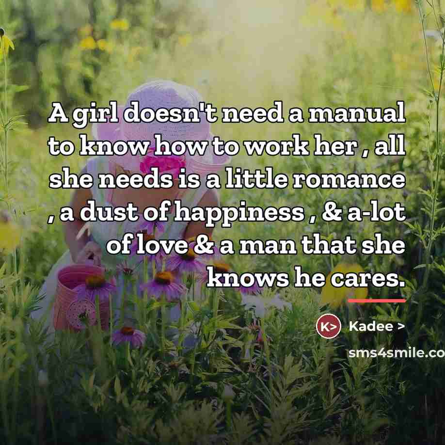 “A girl doesn't need a manual to know how to…” quote by Kadee