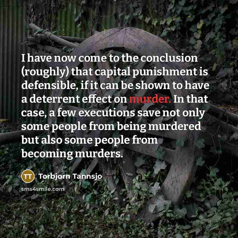 “I have now come to the conclusion (roughly) that capital…” quote by Torbjorn Tannsjo