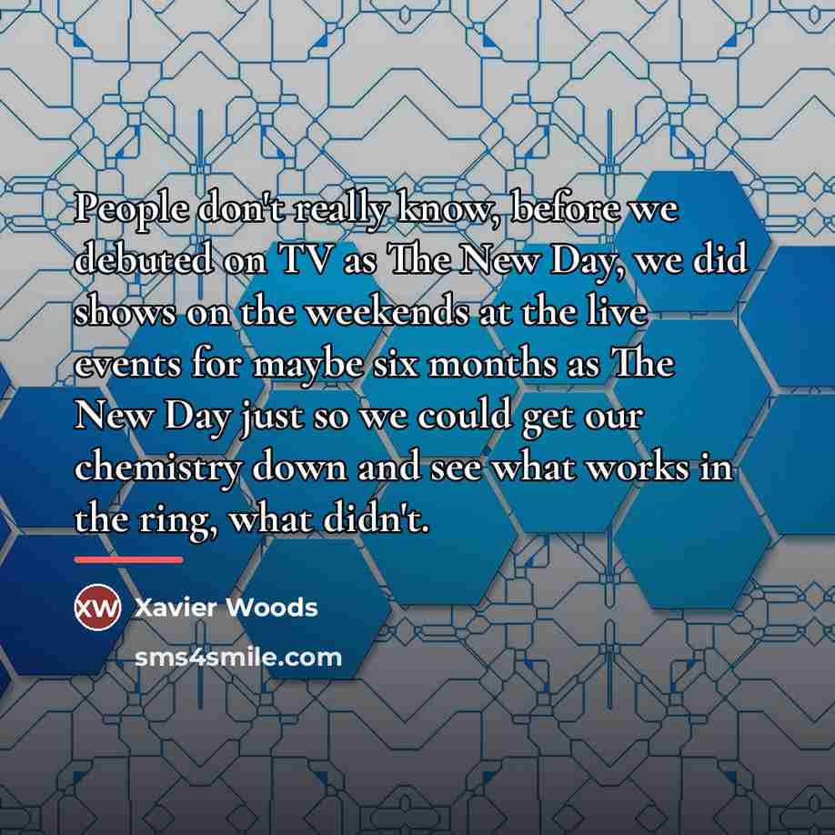 “People don't really know, before we debuted on TV as…” quote by Xavier Woods
