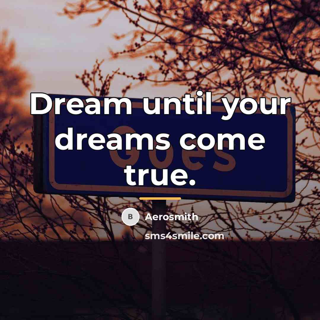 “Dream until your dreams come true.…” quote by Aerosmith