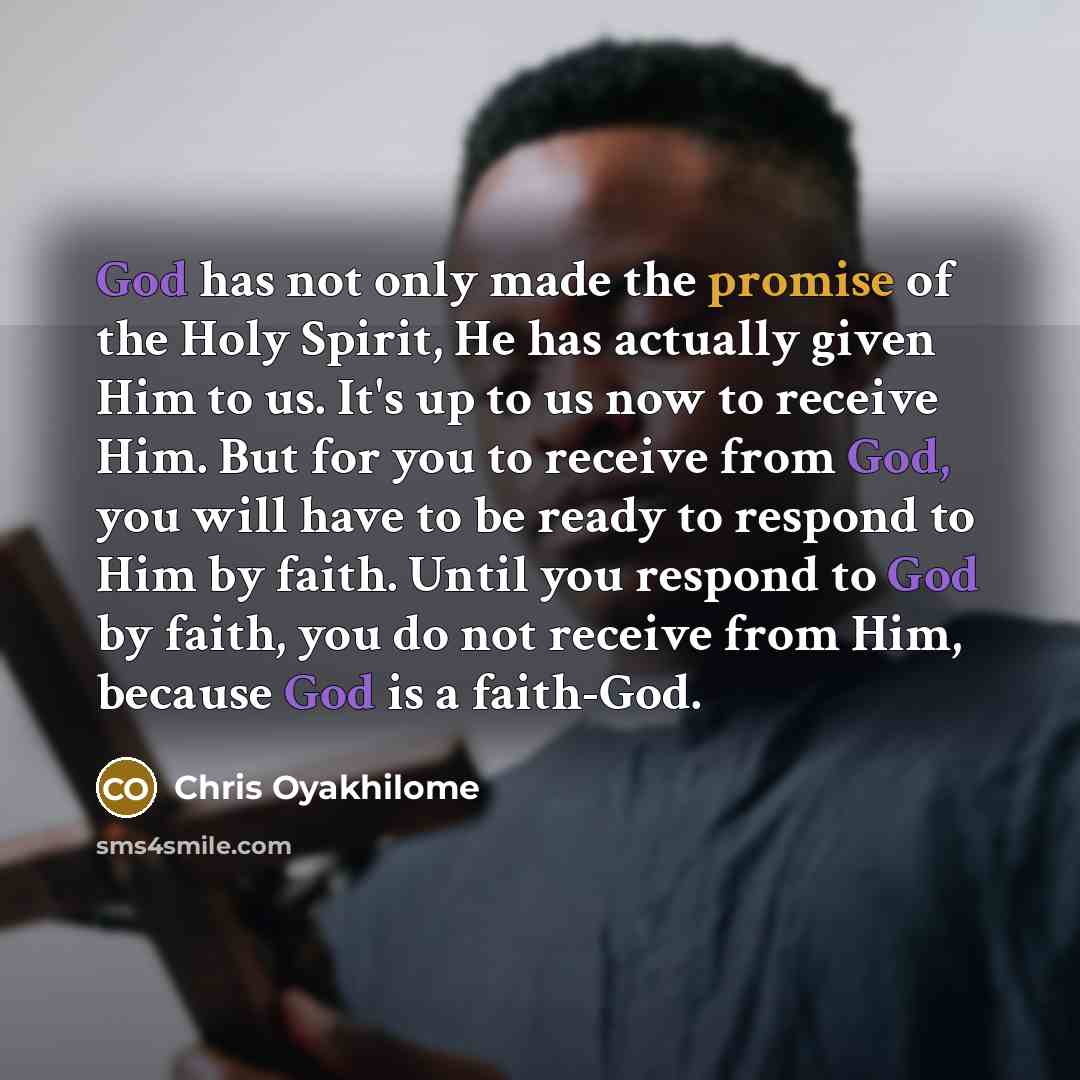 “God has not only made the promise of the Holy…” quote by Chris Oyakhilome