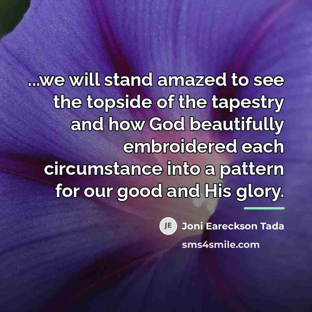 “...we will stand amazed to see the topside of the…” quote by Joni Eareckson Tada