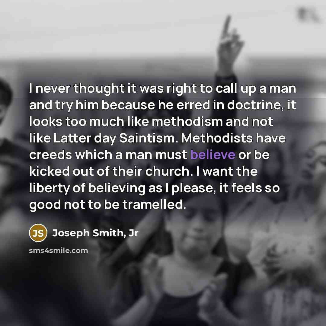 “I never thought it was right to call up a…” quote by Joseph Smith, Jr