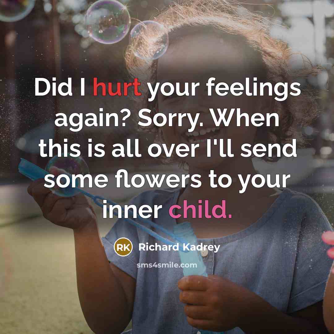 “Did I hurt your feelings again? Sorry. When this is…” quote by Richard Kadrey