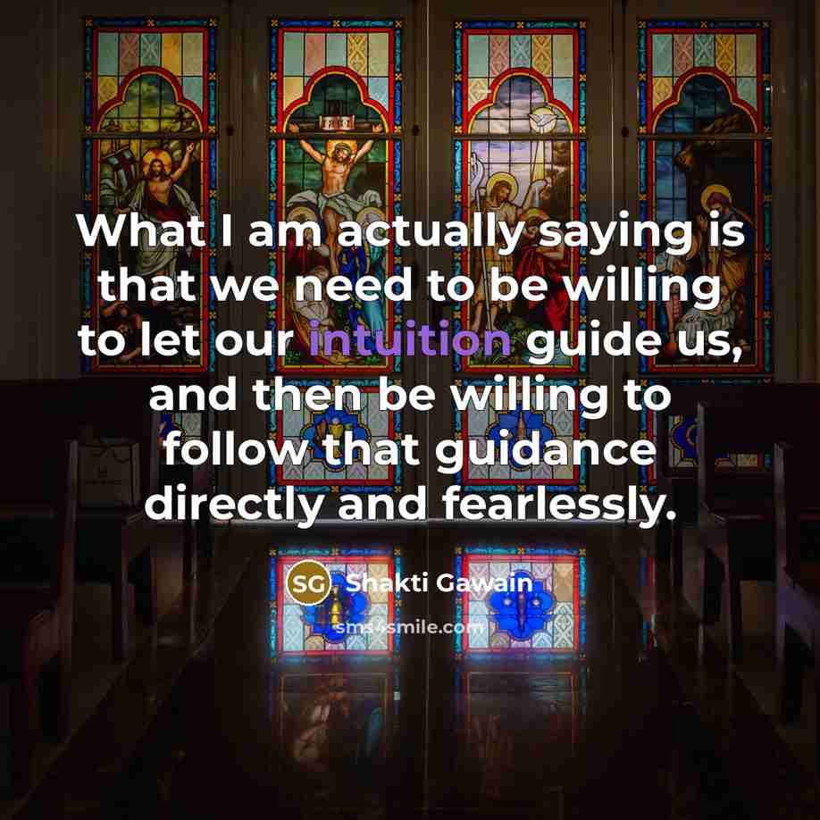 “What I am actually saying is that we need to…” quote by Shakti Gawain