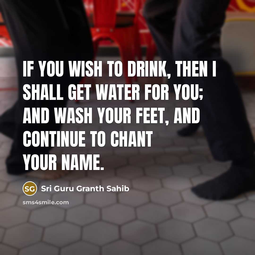 “If You wish to drink, then I shall get water…” quote by Sri Guru Granth Sahib