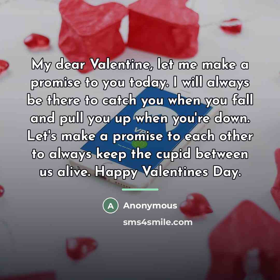 “My dear Valentine, let me make a promise to you…” quote by Anonymous