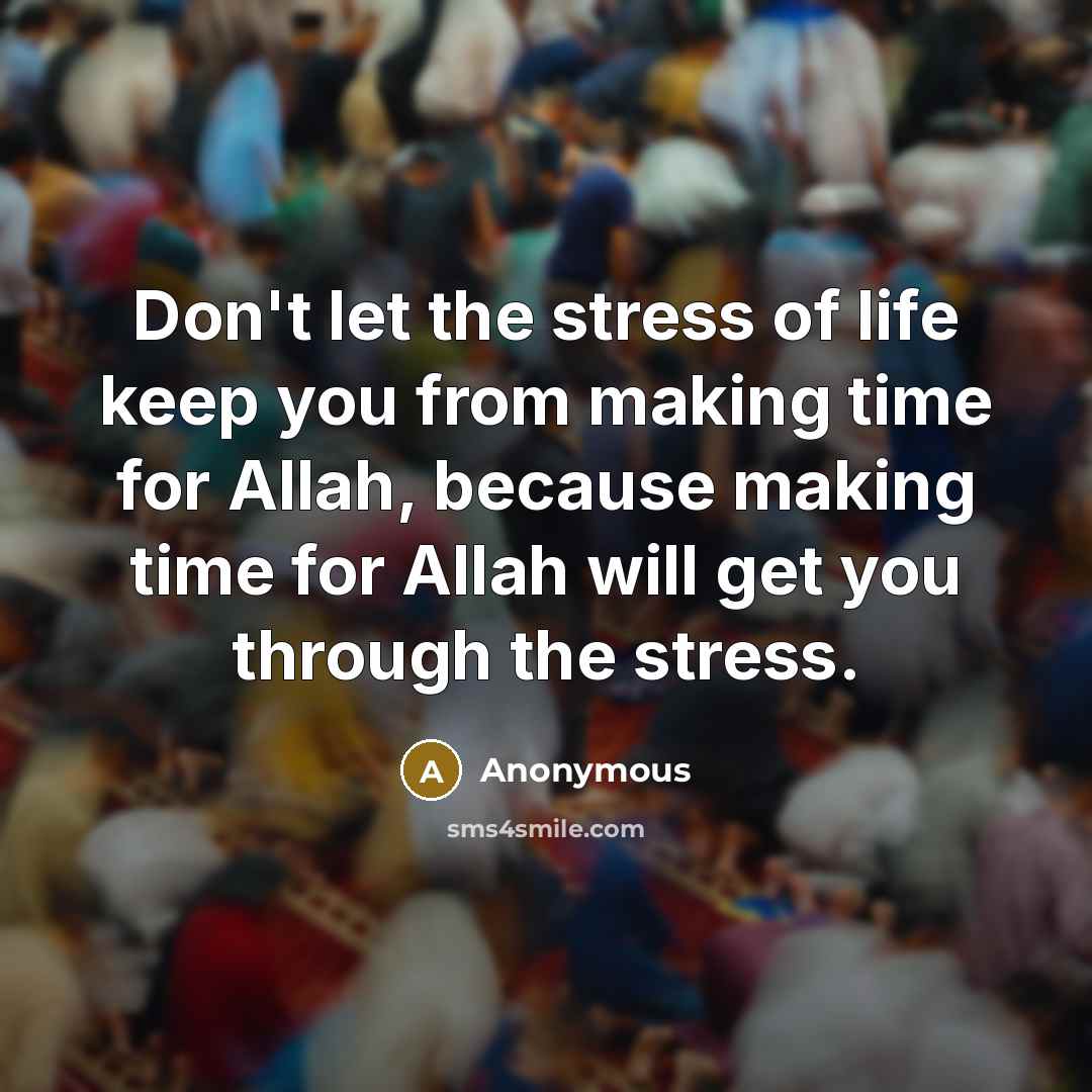“Don't let the stress of life keep you from making…” quote by Anonymous