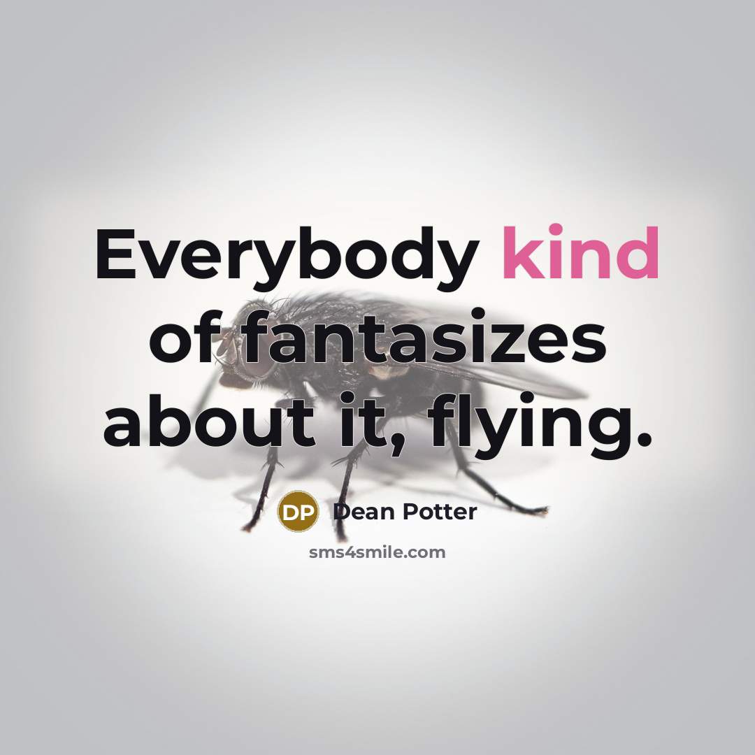 “Everybody kind of fantasizes about it, flying.…” quote by Dean Potter
