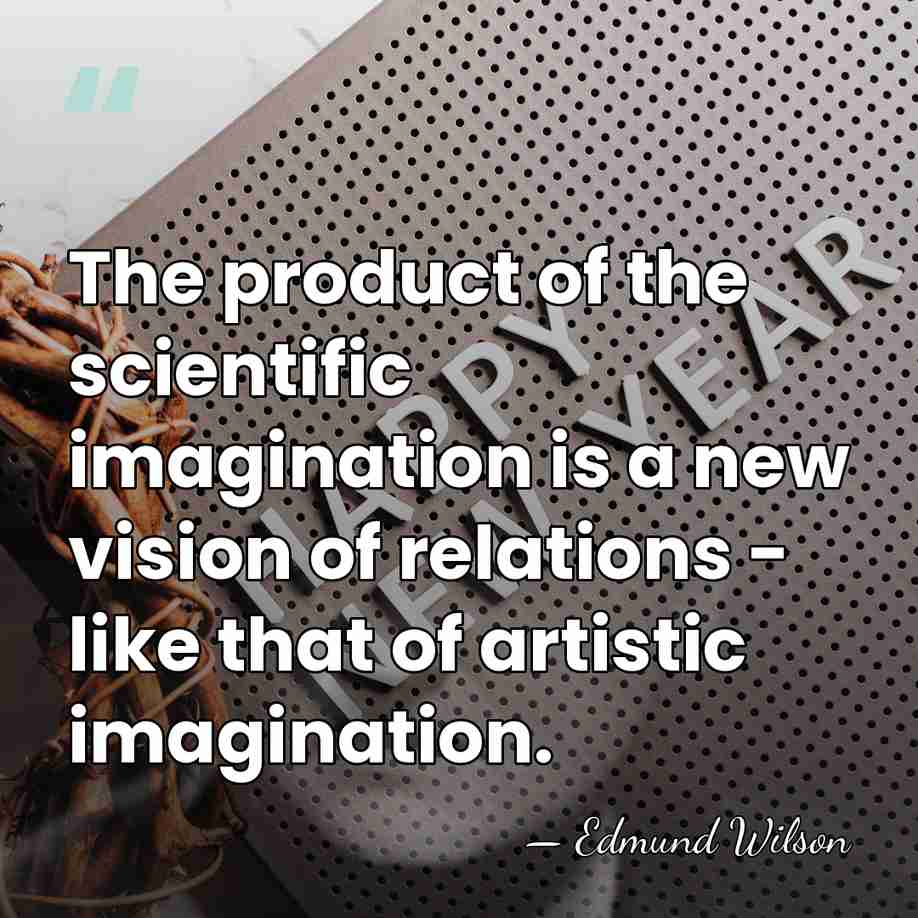 The product of the scientific imagination is a new vision of relations&hellip; - Edmund Wilson