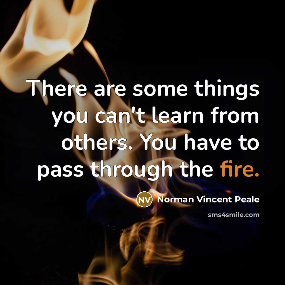 “There are some things you can't learn from others. You…” quote by Norman Vincent Peale