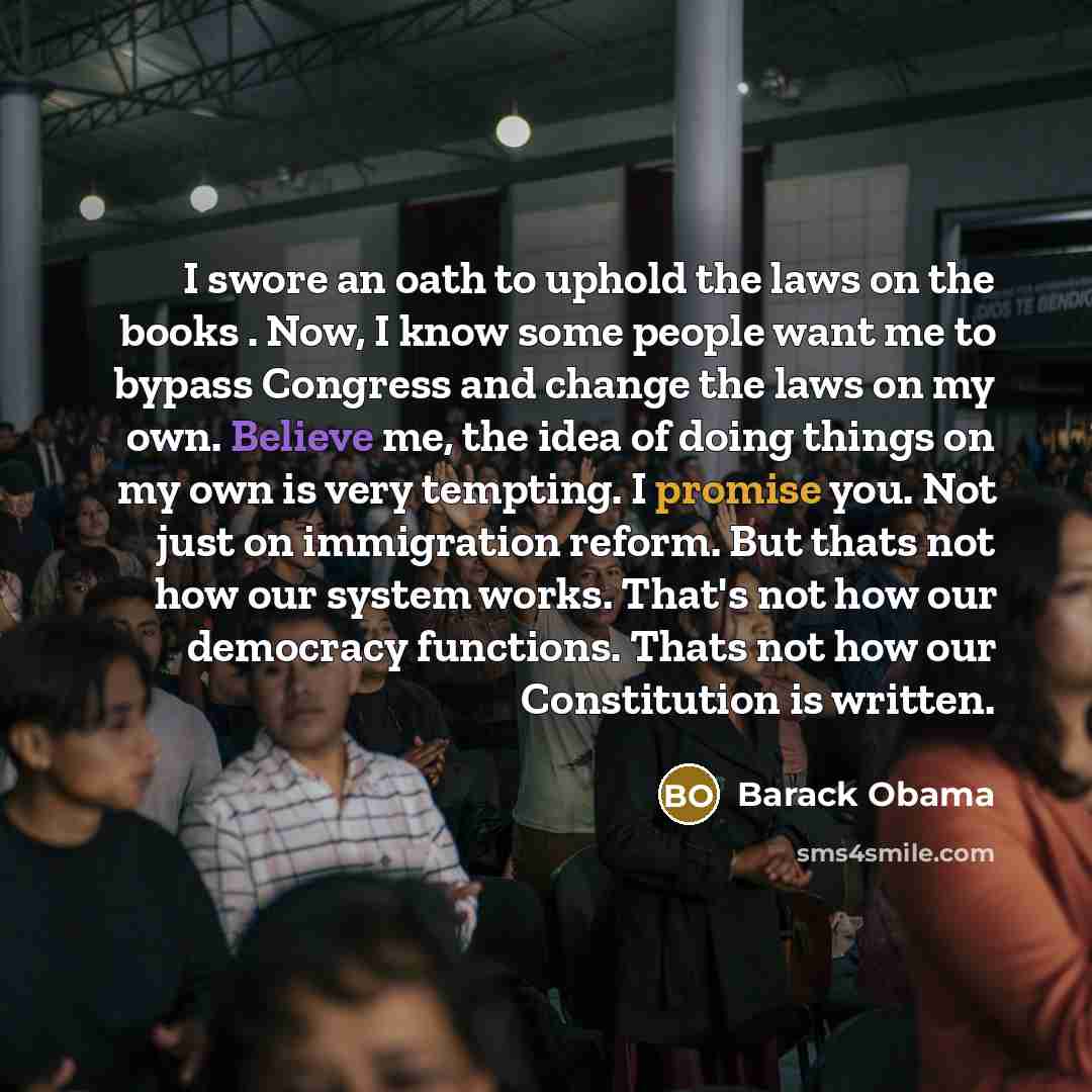 “I swore an oath to uphold the laws on the…” quote by Barack Obama