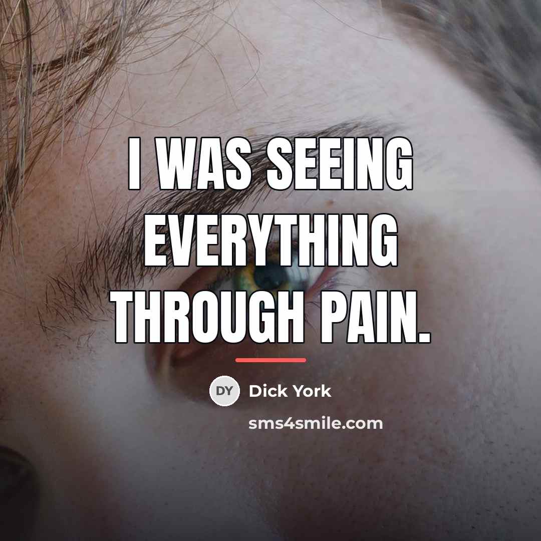 “I was seeing everything through pain.…” quote by Dick York