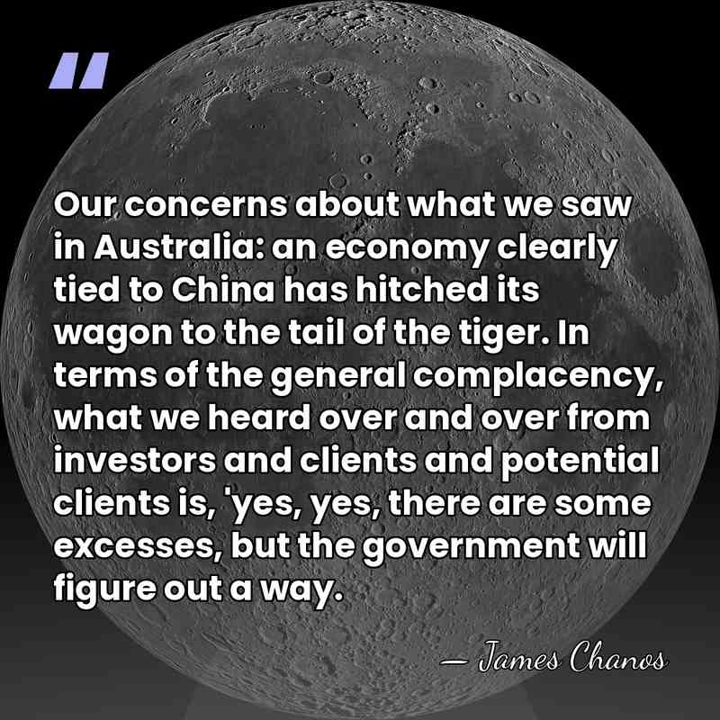 Our concerns about what we saw in Australia: an economy clearly tied&hellip; - James Chanos
