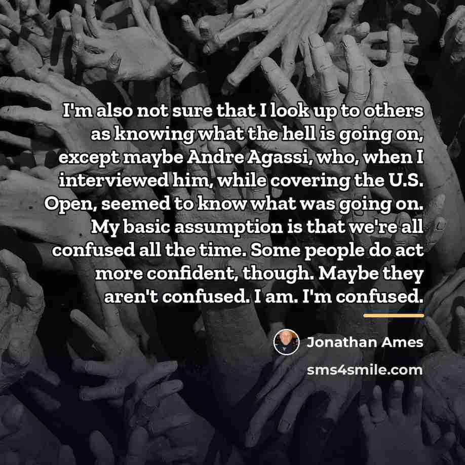 “I'm also not sure that I look up to others…” quote by Jonathan Ames