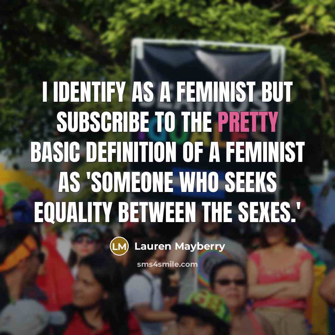 “I identify as a feminist but subscribe to the pretty…” quote by Lauren Mayberry
