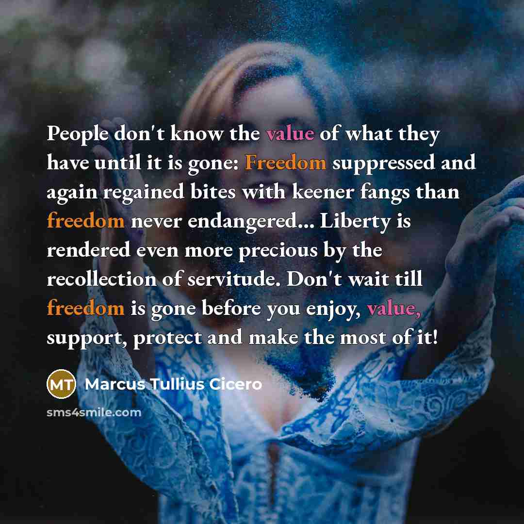 “People don't know the value of what they have until…” quote by Marcus Tullius Cicero
