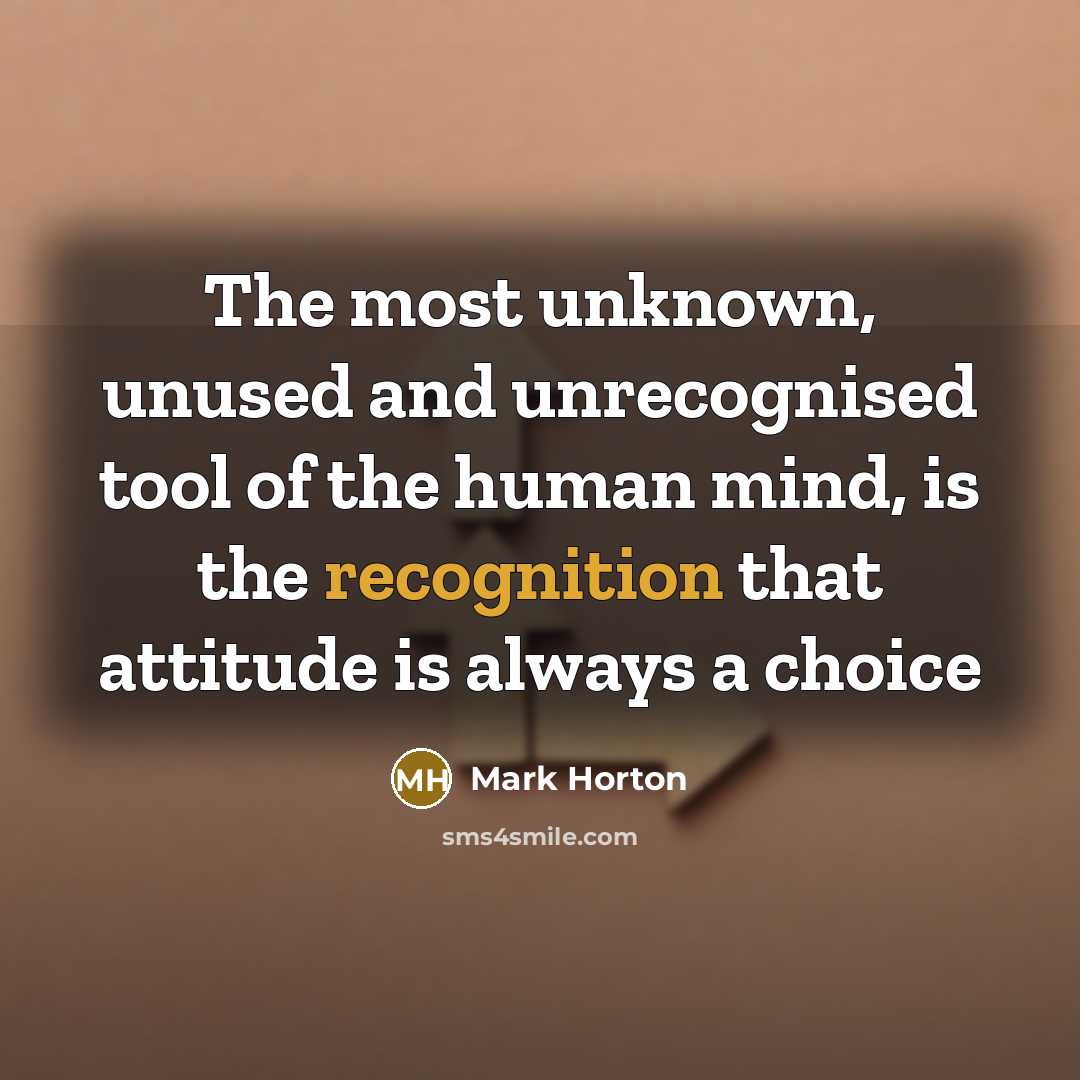 “The most unknown, unused and unrecognised tool of the human…” quote by Mark Horton