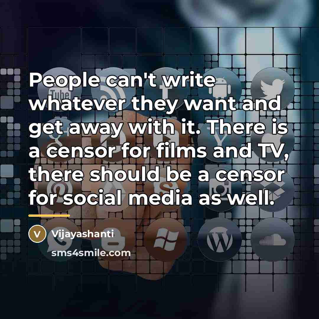 “People can't write whatever they want and get away with…” quote by Vijayashanti