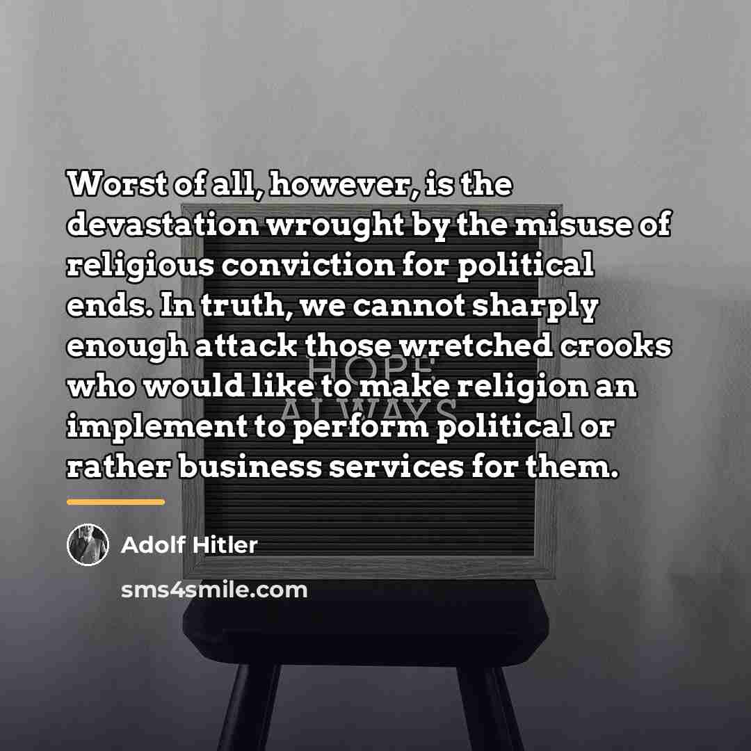 “Worst of all, however, is the devastation wrought by the…” quote by Adolf Hitler