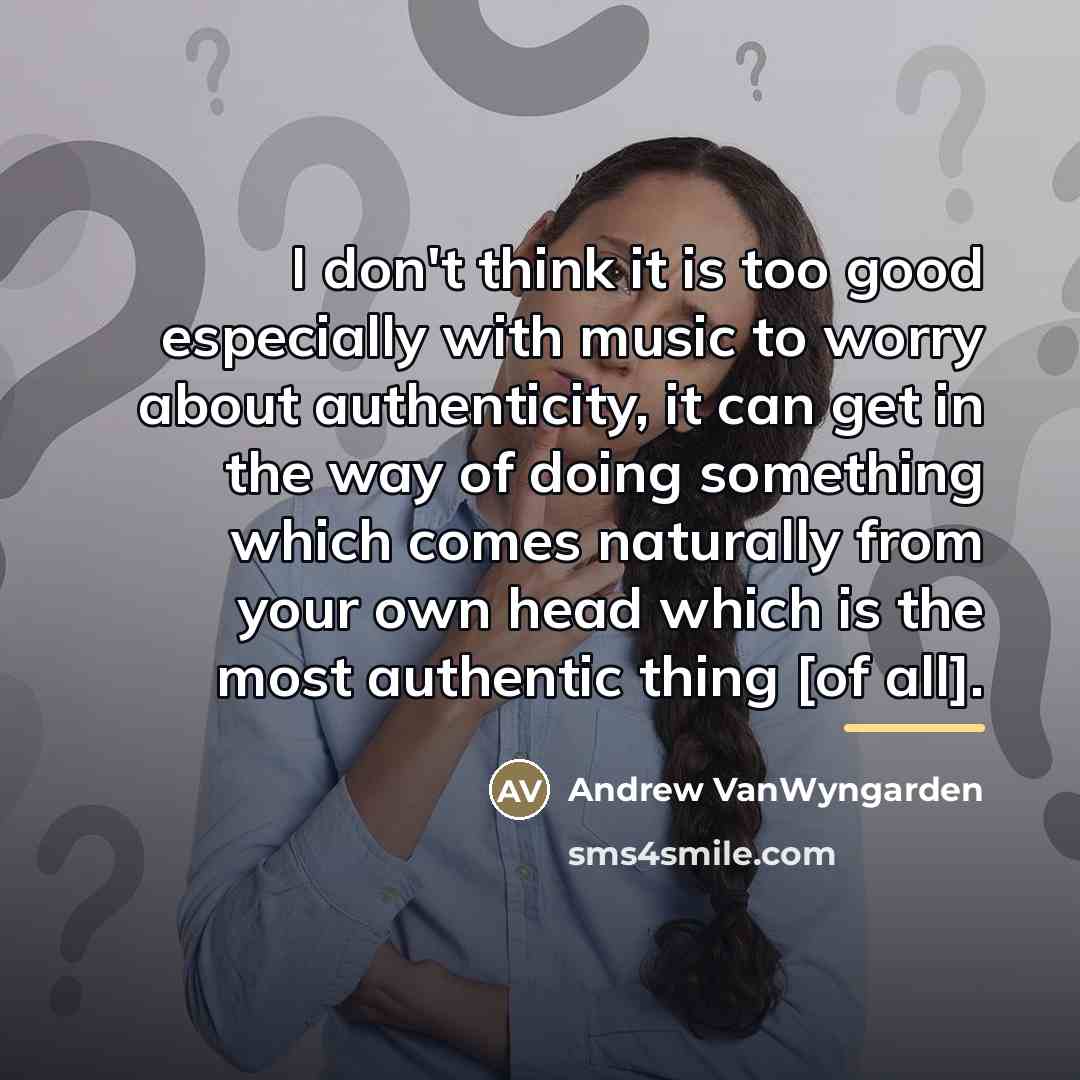 “I don't think it is too good especially with music…” quote by Andrew VanWyngarden