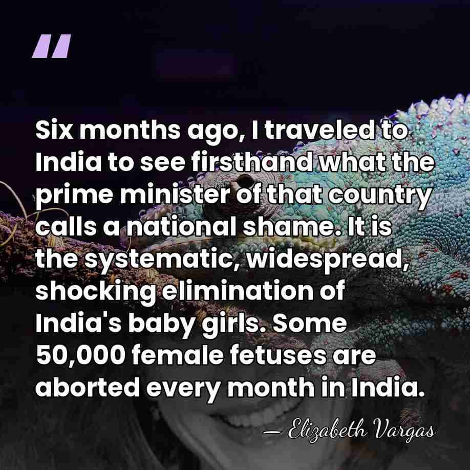 Six months ago, I traveled to India to see firsthand what the&hellip; - Elizabeth Vargas