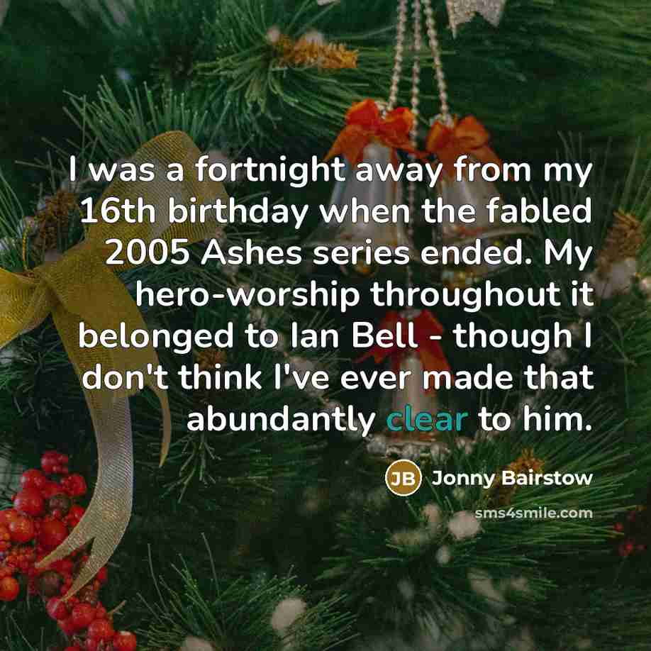 “I was a fortnight away from my 16th birthday when…” quote by Jonny Bairstow