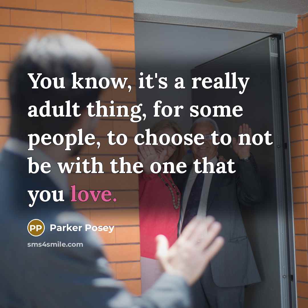 “You know, it's a really adult thing, for some people,…” quote by Parker Posey
